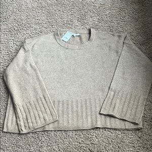 Madewell Women's Tan Crew Neck Sweater